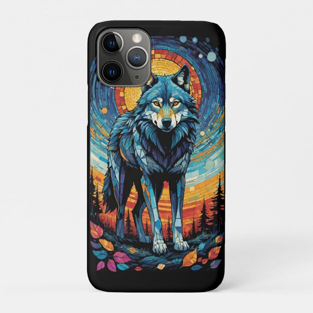 Farbenfrohe MosaikIllustration des majestätischen  Case-Mate iPhone Hülle (Rückseite)