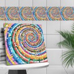 Farbenfrohe Mosaikspirale Fliese<br><div class="desc">Farbenfrohe Mosaikspirale</div>