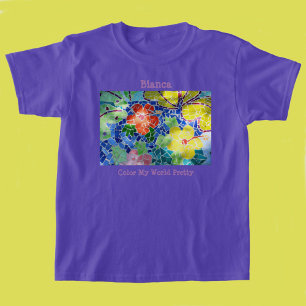 Farbenfrohe Mosaiksteinpfanne Koi Teich T-Shirt