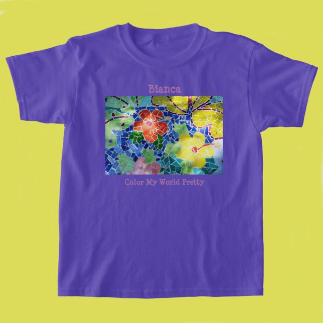 Farbenfrohe Mosaiksteinpfanne Koi Teich T-Shirt (Von Creator hochgeladen)