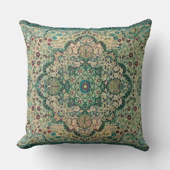 Farbenfrohe Motive für Rug Tribal Kissen (Vorderseite)
