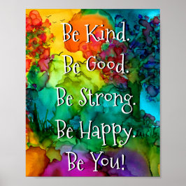 Farbenfrohe Motivierend und inspirierende Worte Po Poster