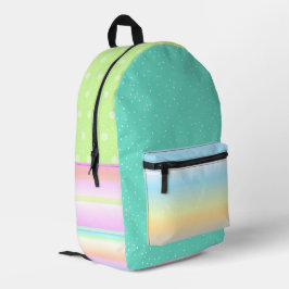 Farbenfrohe Multi-Muster stylische Backpack Bedruckter Rucksack