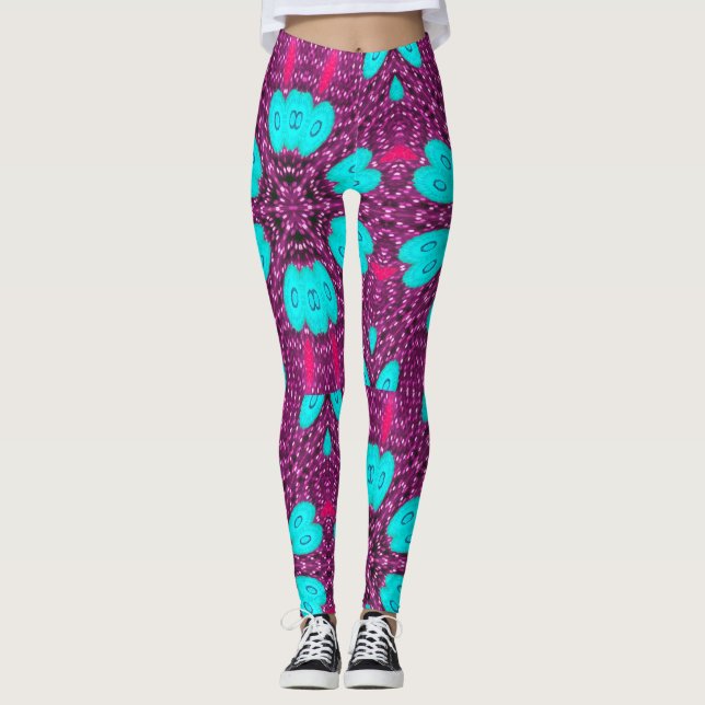 Farbenfrohe Multiprint-Leggings Leggings (Vorderseite)