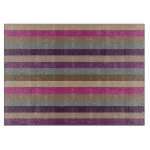 Farbenfrohe Multistreifenmuster 5 Schneidebrett