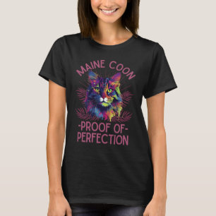 Farbenfrohe Münzkatze T-Shirt