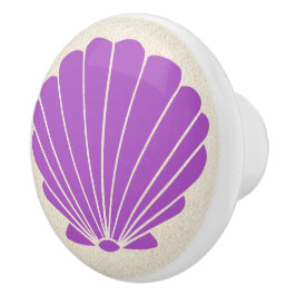 Farbenfrohe Muschel Scallop Schubknöpfe Keramikknauf