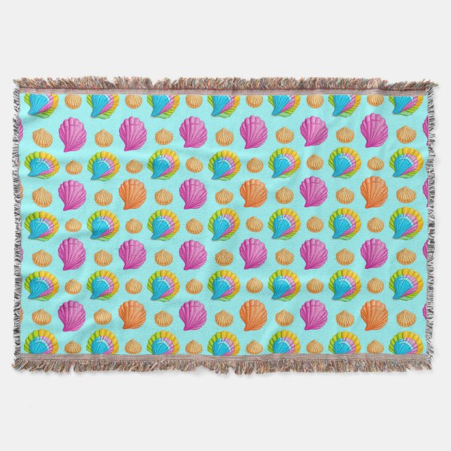 Farbenfrohe Muscheln Decke (Vorderseite)