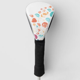 Farbenfrohe Muscheln Golf Headcover