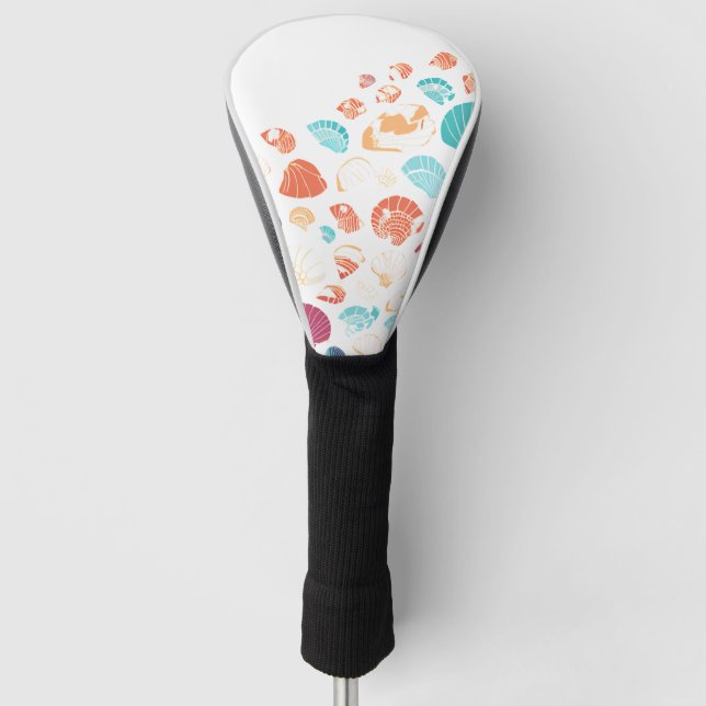 Farbenfrohe Muscheln Golf Headcover (Vorderseite)