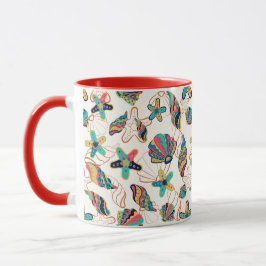 Farbenfrohe Muscheln - nahtloses Muster Tasse