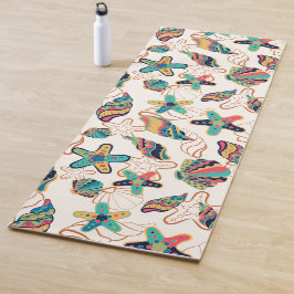 Farbenfrohe Muscheln Nahtloses Muster Yogamatte