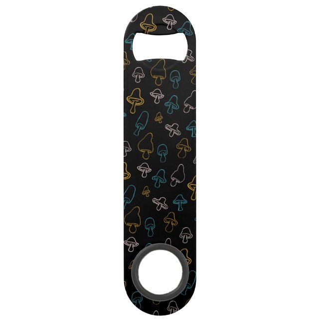 Farbenfrohe Mushroom-Muster Speed Flaschenöffner (Vorderseite)