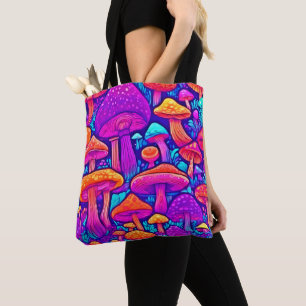 Farbenfrohe Mushroom-Muster Tasche