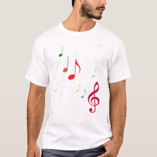 Farbenfrohe musikalische Hinweise T-Shirt