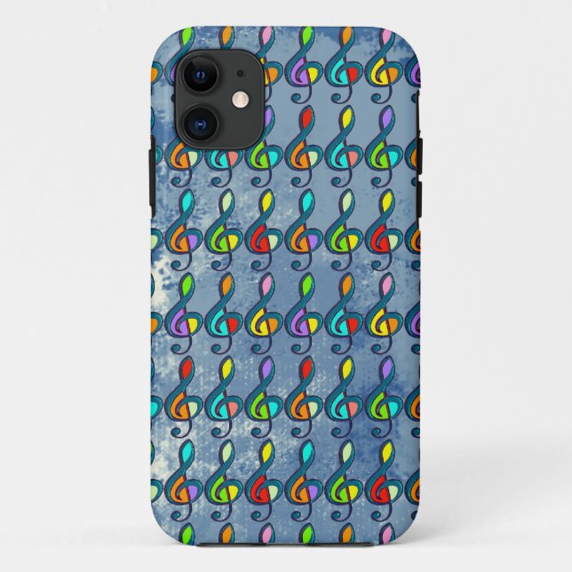 farbenfrohe musikalische Kulisse Case-Mate iPhone Hülle (Rückseite)