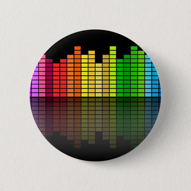 Farbenfrohe Musikauszeichnung mit Rücksicht auf di Button (Vorderseite)