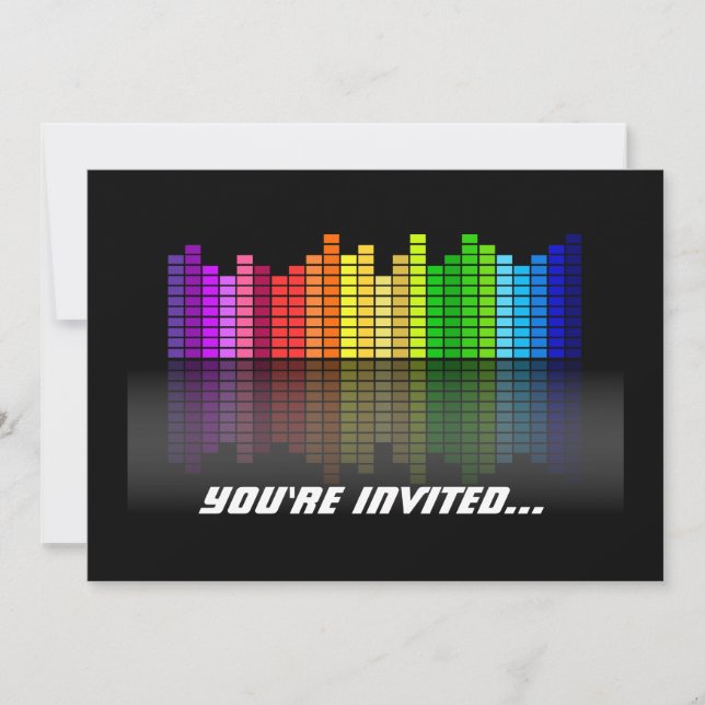 Farbenfrohe Musikauszeichnung mit Rücksicht auf di Einladung (Vorderseite)