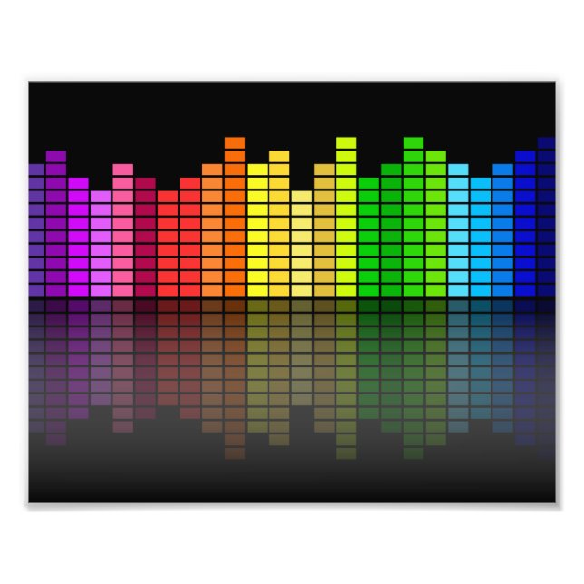 Farbenfrohe Musikauszeichnung mit Rücksicht auf di Fotodruck (Vorne)
