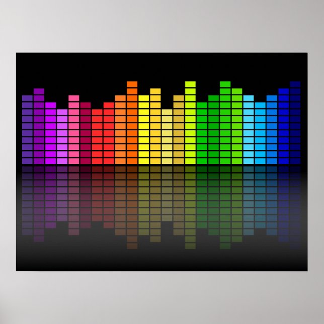 Farbenfrohe Musikauszeichnung mit Rücksicht auf di Poster (Vorne)