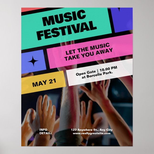 Farbenfrohe Musikfestspiele der Modernen Musik, Mu Poster (Vorne)