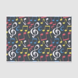 Farbenfrohe Musiknote Mustermusiker Seidenpapier