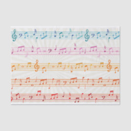 Farbenfrohe Musiknote Mustermusiker Seidenpapier