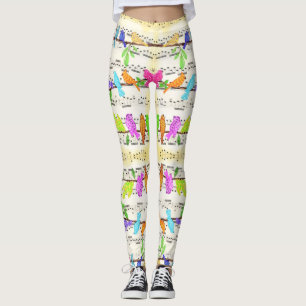 Farbenfrohe Musikszene Leggings Spring