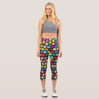 Farbenfrohe Muster Capri Leggings
