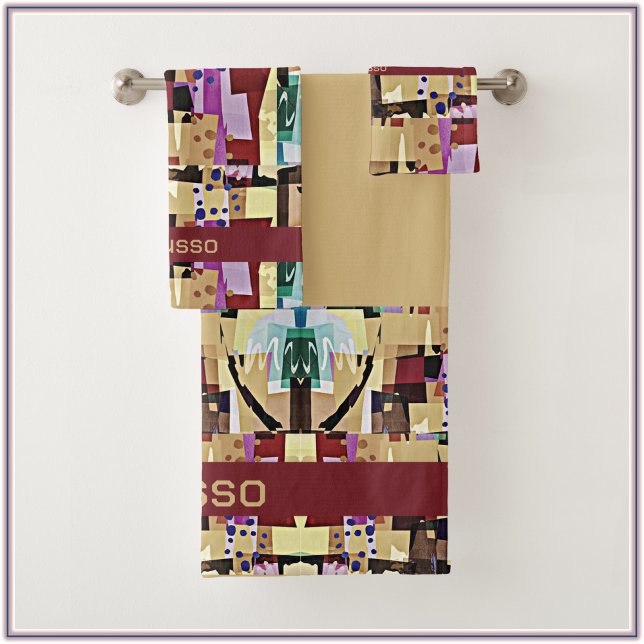 Farbenfrohe Muster der modernen Abstrakten Kunst Badhandtuch Set (Von Creator hochgeladen)