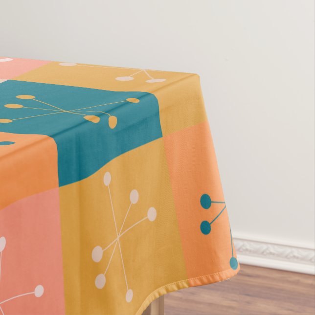 Farbenfrohe Muster des modernen Atommotif-Musters  Tischdecke (Beispiel)