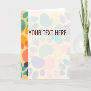 Farbenfrohe Muster Dog Paw Prints Ankündigung