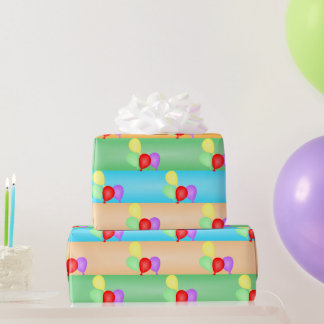 Farbenfrohe Muster für die Balloons Geschenkpapier