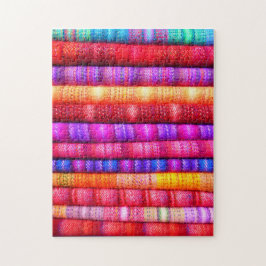 Farbenfrohe Muster Puzzles Traditionelles Holzgewe