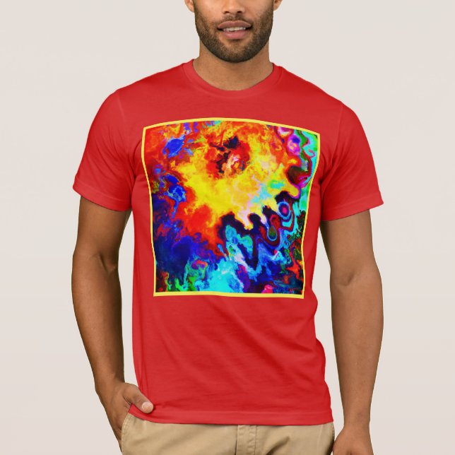 Farbenfrohe Musterexplosion T-Shirt (Vorderseite)