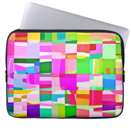 Farbenfrohe Musterkunst Laptopschutzhülle