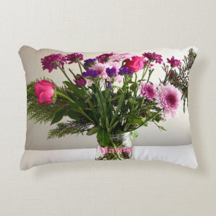 Farbenfrohe Mutter Tag Mama Bouquet+ Custom Option Dekokissen