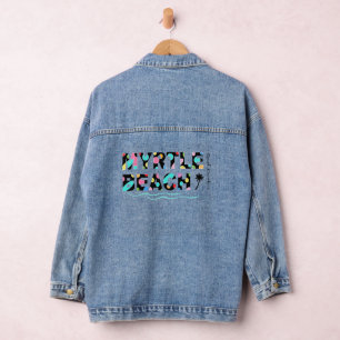 Farbenfrohe Myrtle Beach Grafik, trendig Jeansjacke