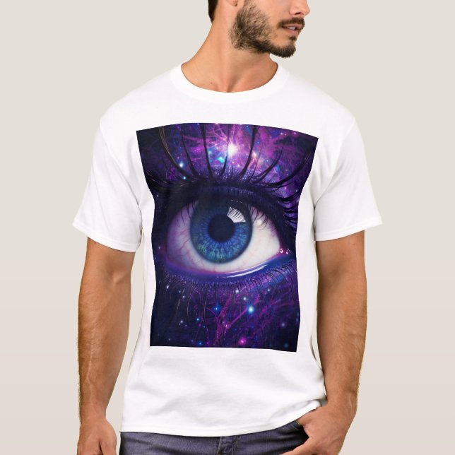 Farbenfrohe Mystic Eye Digitale Kunst T - Shirt (Vorderseite)