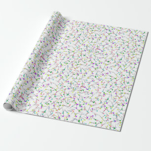 Farbenfrohe Nähstifte Weiße Schneiderin Näherin Geschenkpapier