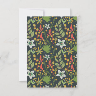 Farbenfrohe, nahtlose Blume mit Blumenmuster und v Karte