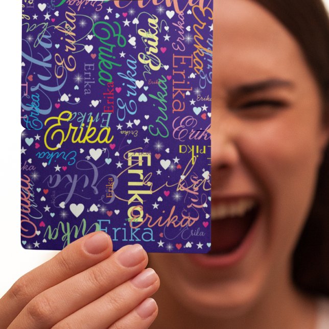 Farbenfrohe Namen Niedliche Herzen und Sterne Spielkarten (Von Creator hochgeladen)