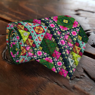 Farbenfrohe Natur Abstraktes Muster Krawatte