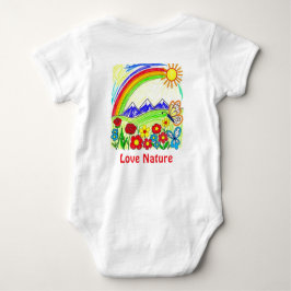 Farbenfrohe Natur Zeichnend für Naturliebhaber Baby Strampler