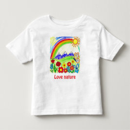 Farbenfrohe Natur Zeichnend für Naturliebhaber Kleinkind T-shirt