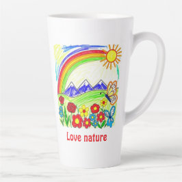 Farbenfrohe Natur Zeichnend für Naturliebhaber Milchtasse