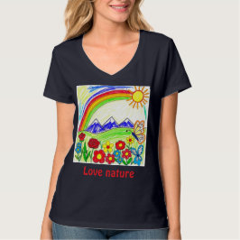 Farbenfrohe Natur Zeichnend für Naturliebhaber T-Shirt