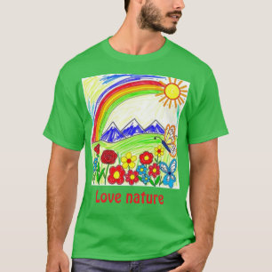 Farbenfrohe Natur Zeichnend für Naturliebhaber T-Shirt