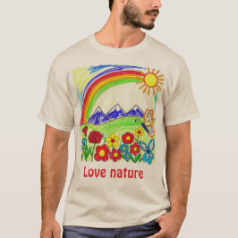 Farbenfrohe Natur Zeichnend für Naturliebhaber T-Shirt