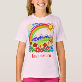 Farbenfrohe Natur Zeichnend für Naturliebhaber T-Shirt